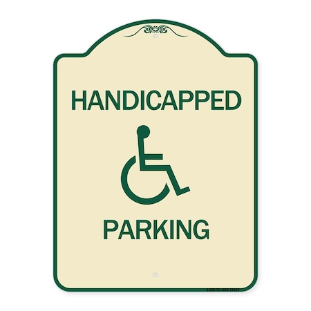 Signmission Handicapped Parking Heavy-Gauge Aluminum Architectural Sign, 24" x 18", TG-1824-24629 A-DES-TG-1824-24629